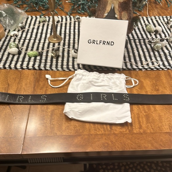 GRLFRND women’s Leather Belt in Black main image 7